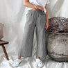 Gestreepte Linnen Dames Broek