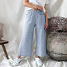 Gestreepte Linnen Dames Broek
