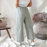 Gestreepte Linnen Dames Broek