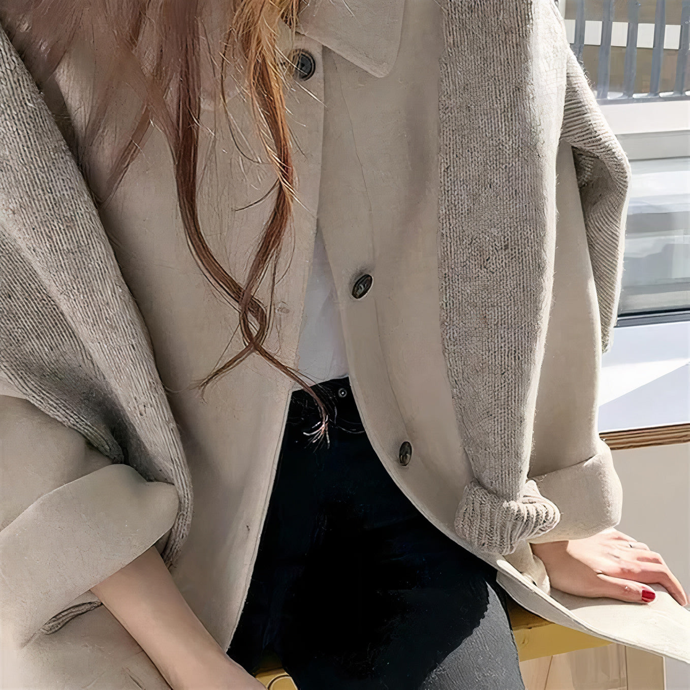 Kasjmier Trenchcoat Kort Dames