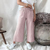 Gestreepte Linnen Dames Broek