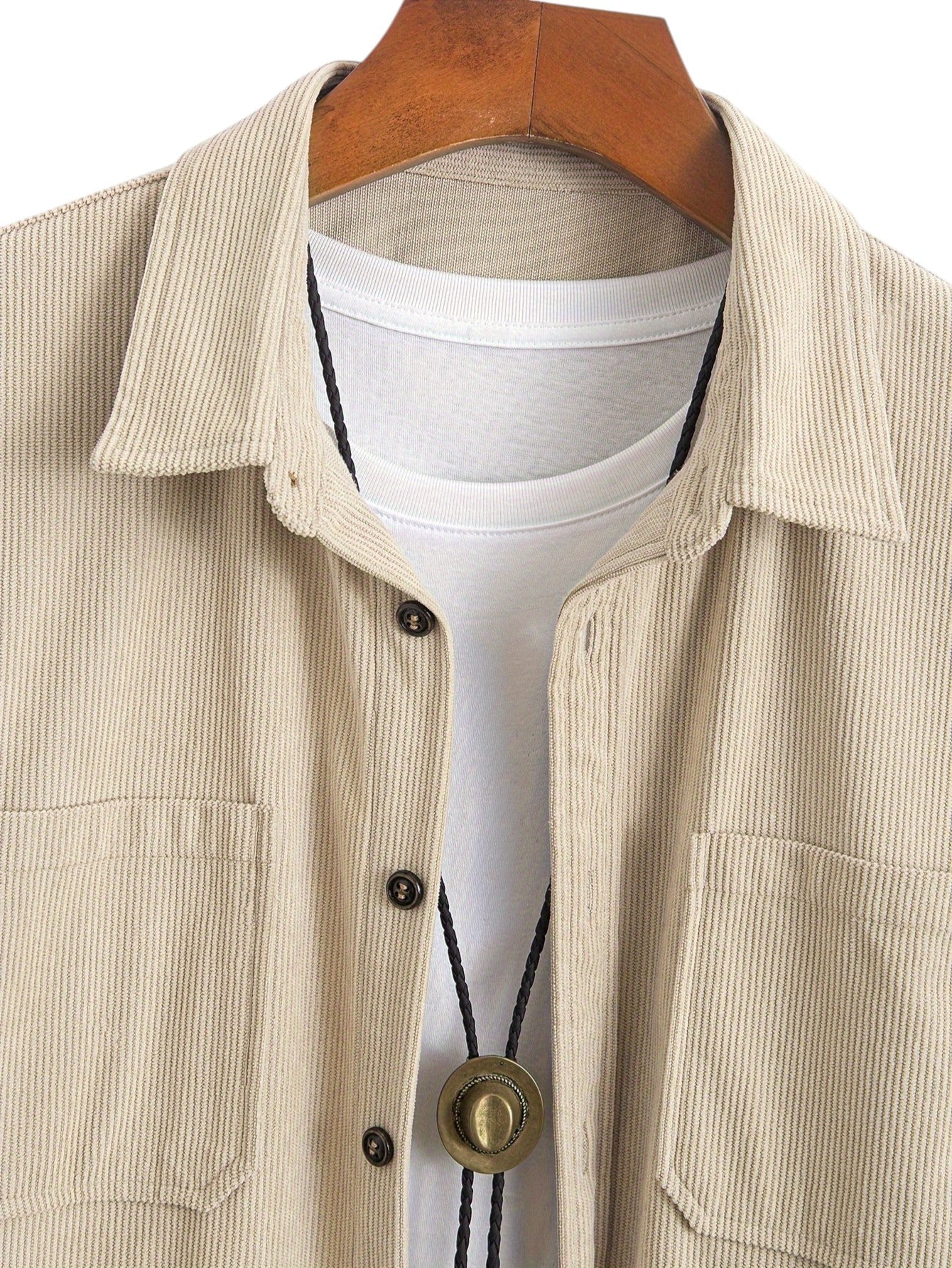 Heren Corduroy Spijker Blouse