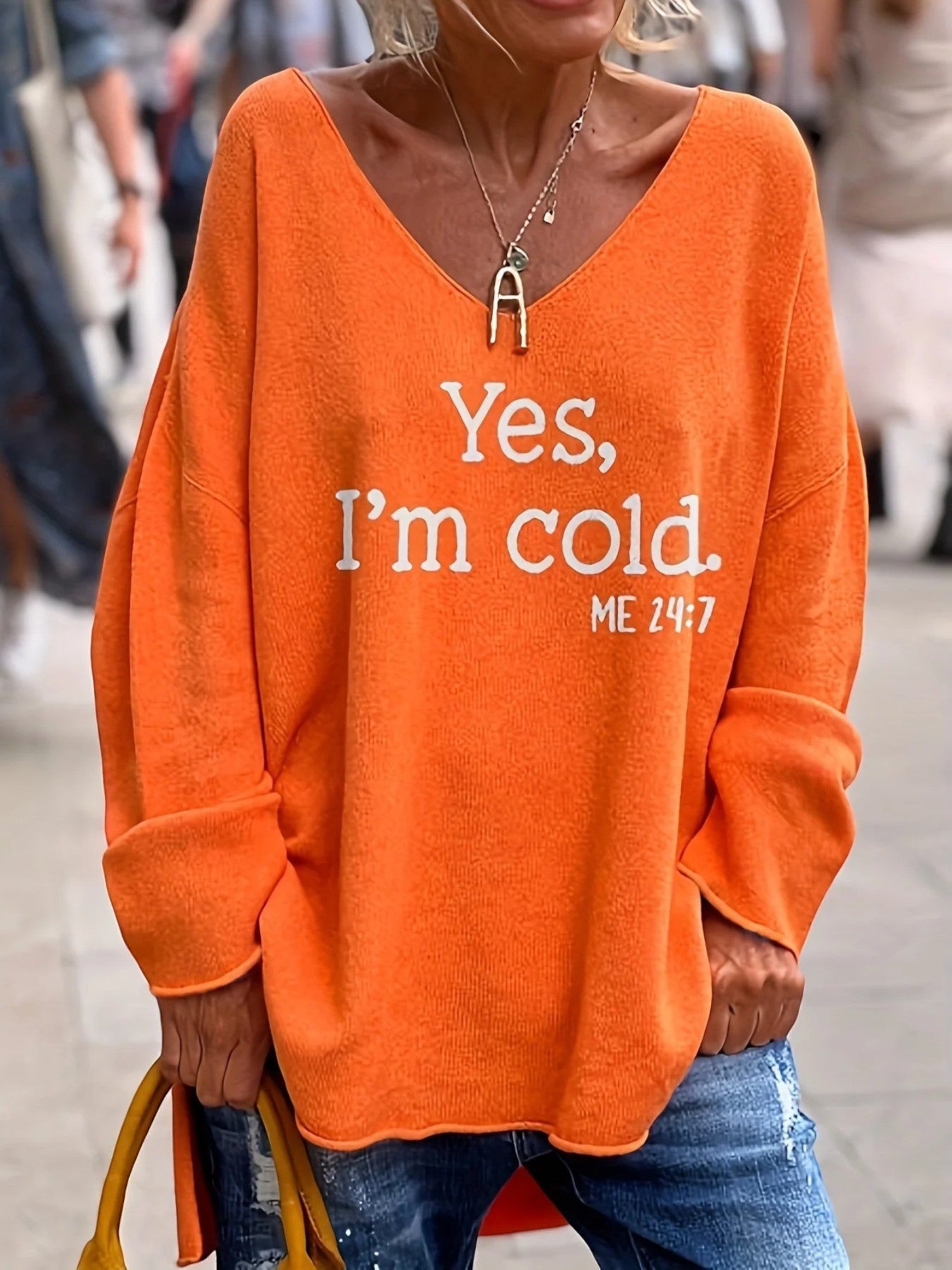 Lyra | Casual Trui Met V-hals | Oversized