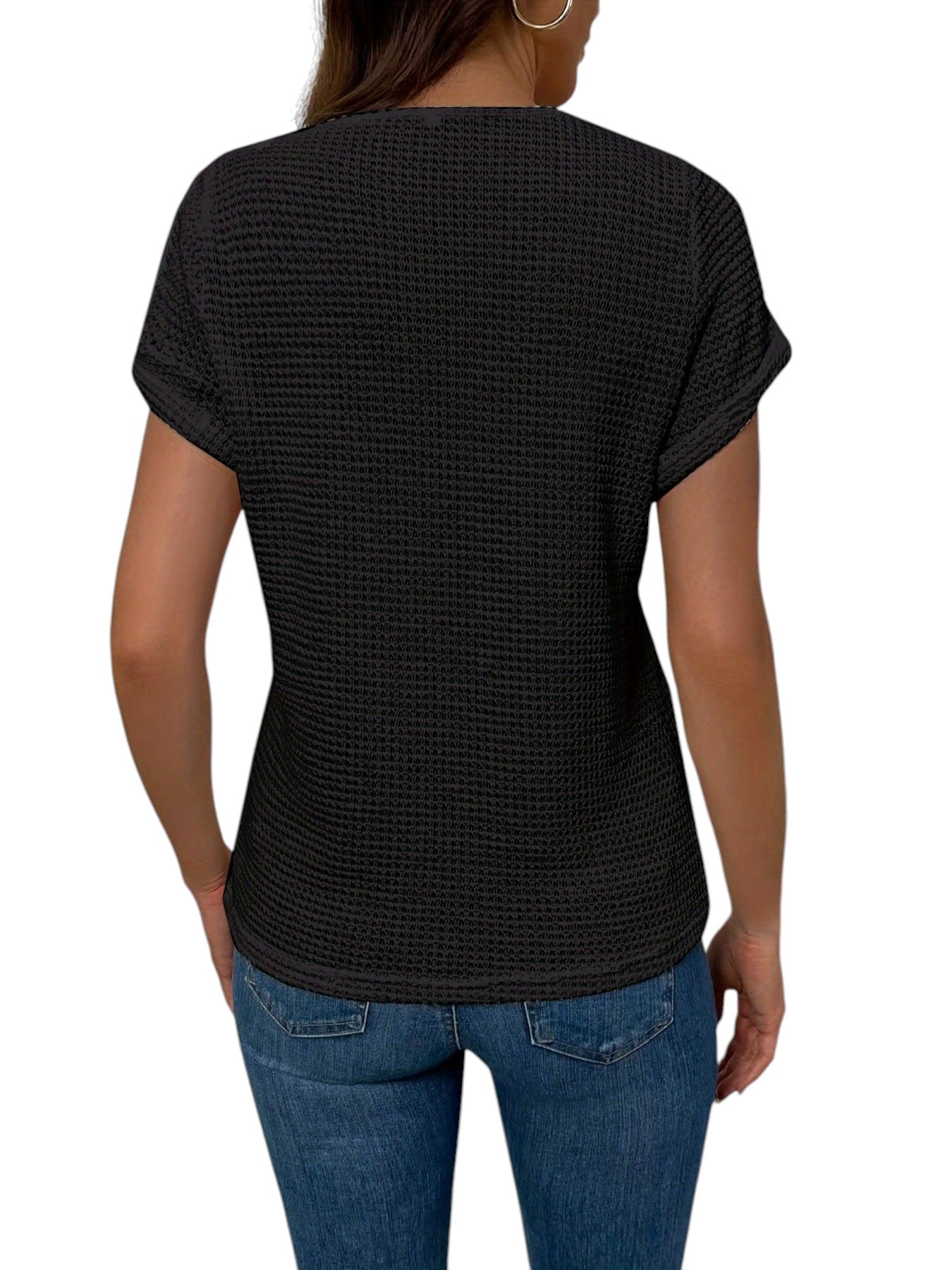 Zomerse Dames Top Met Korte Mouwen