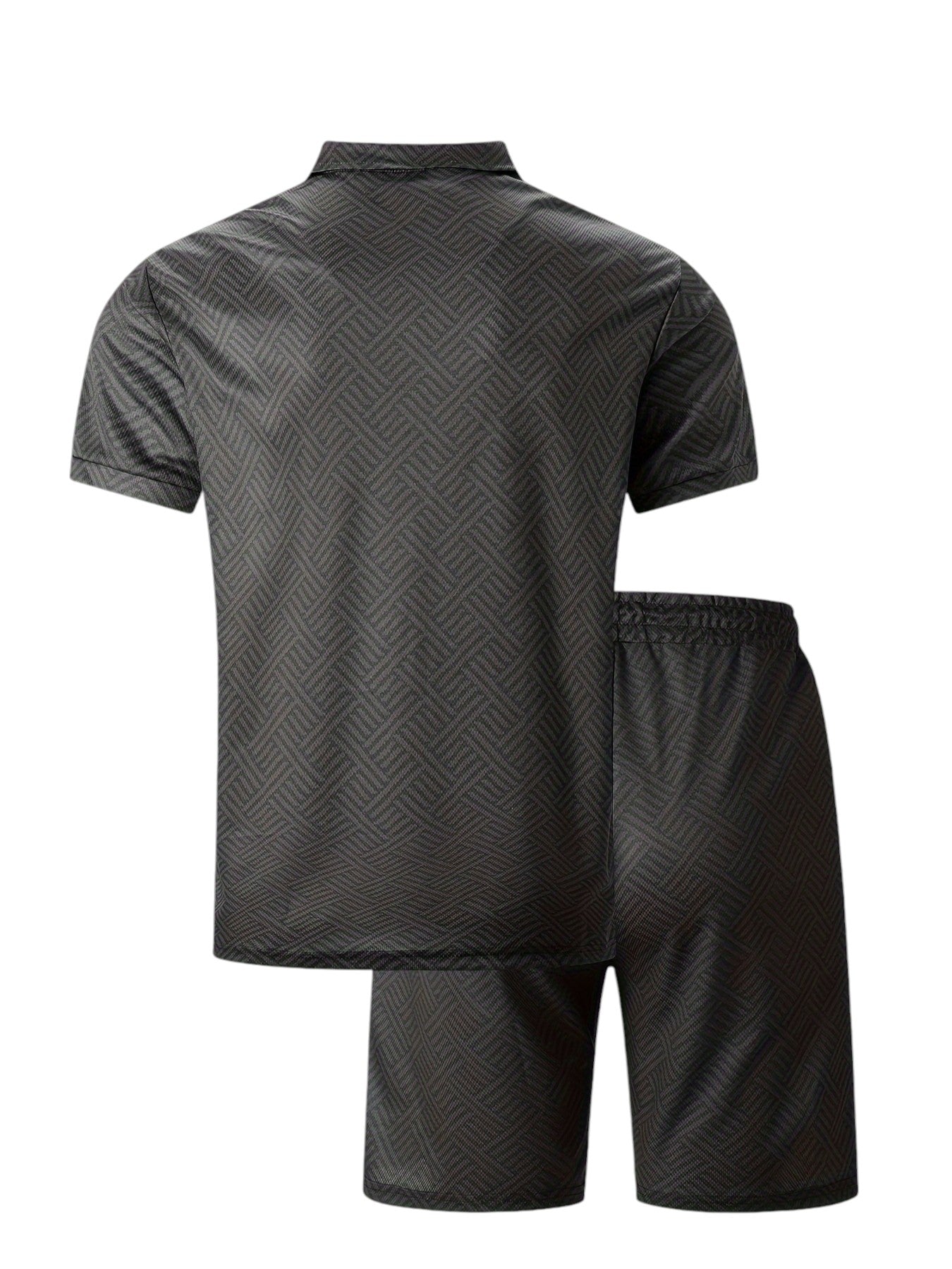 2-Delige Heren Set Half Zip Polo & Shorts
