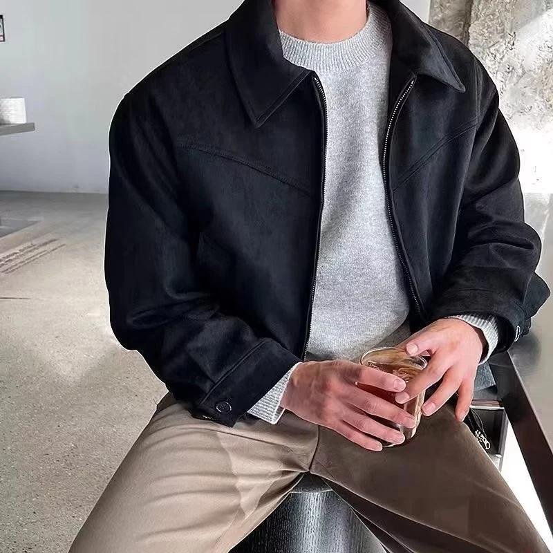 Vinatge suede Retro Heren Jas Voor De Herfst - Matrin