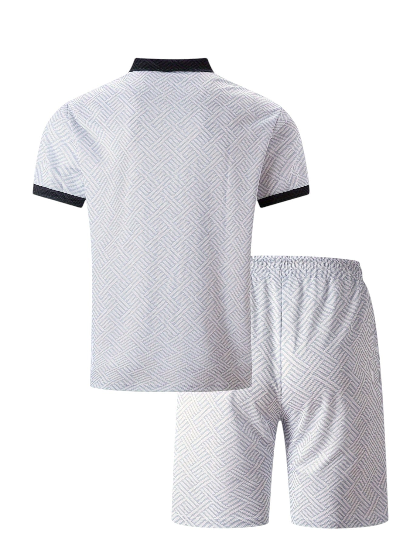 2-Delige Heren Set Half Zip Polo & Shorts