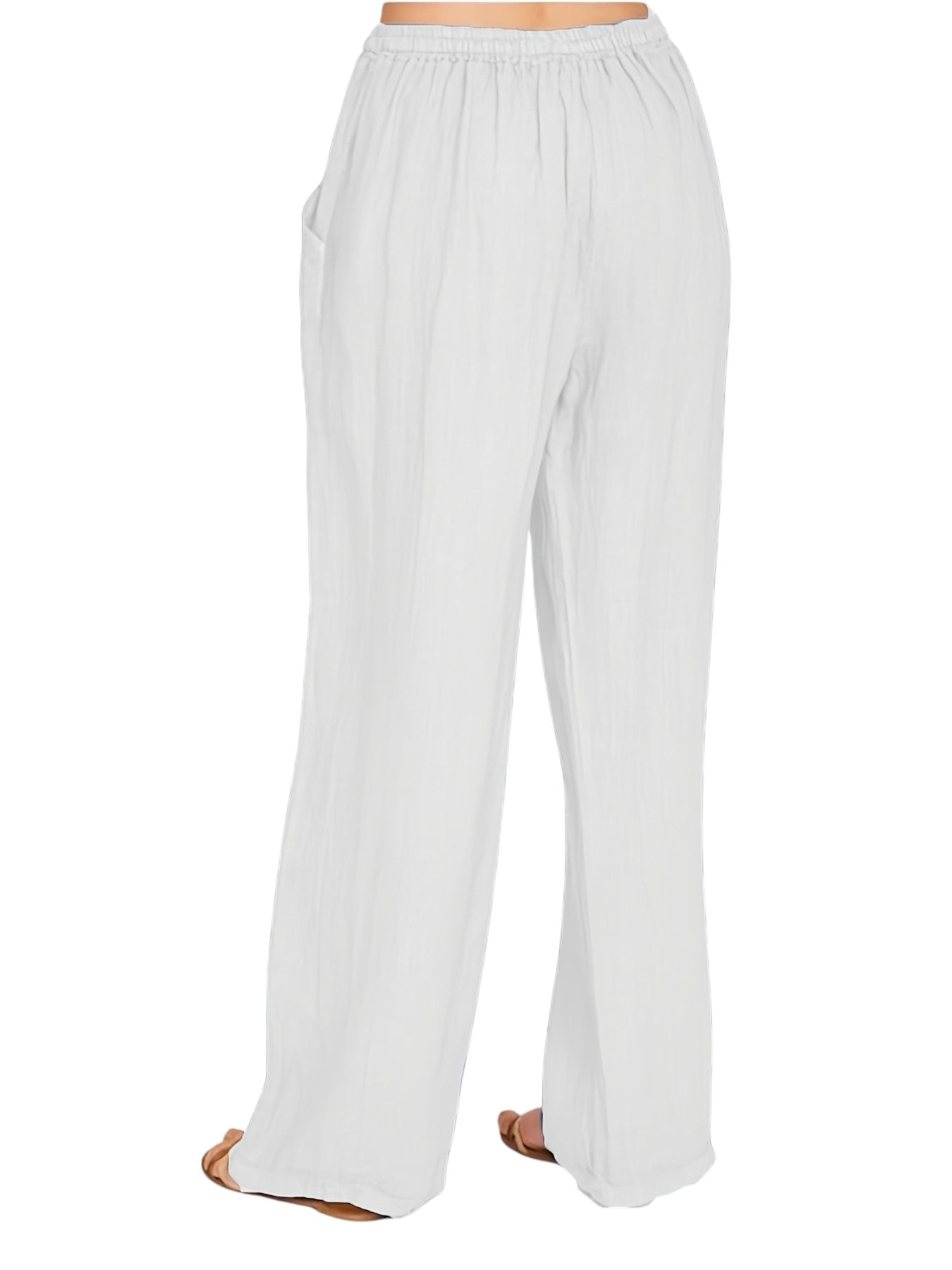Wijde Dames Broek Met Hoge Taille