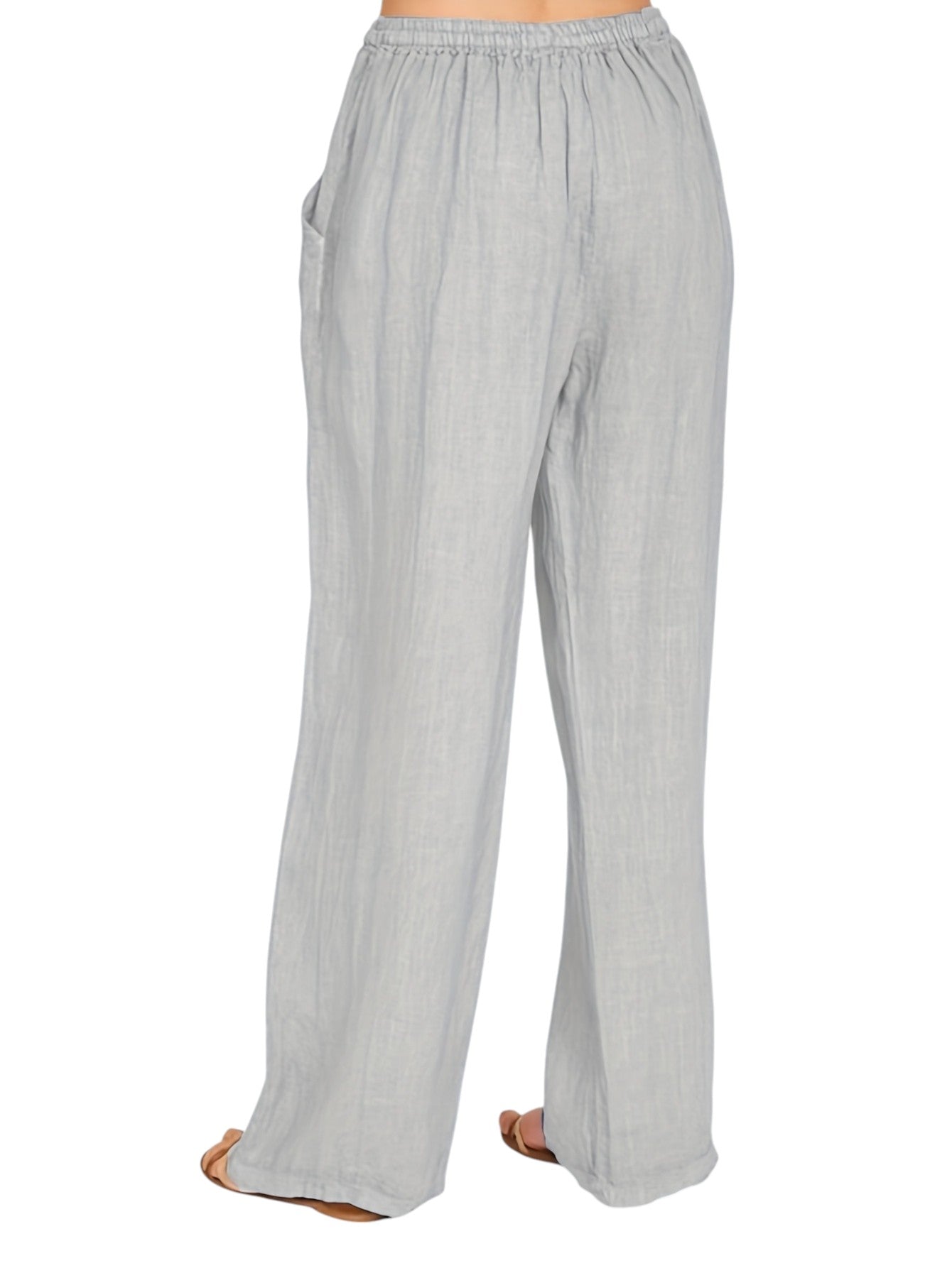 Wijde Dames Broek Met Hoge Taille