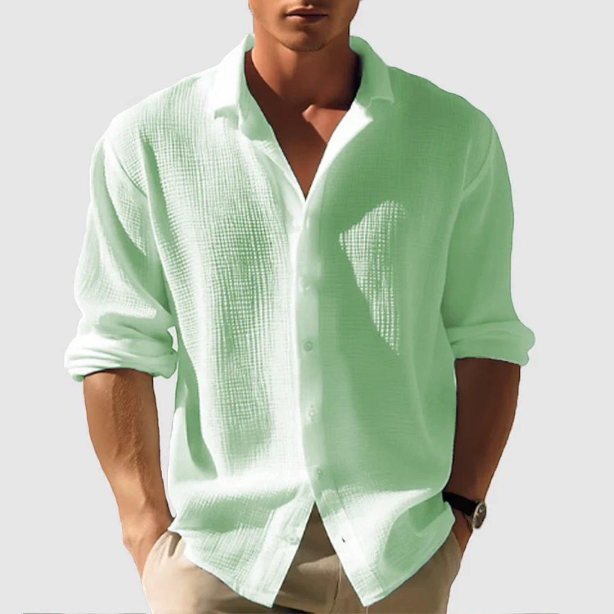 Sacha | Zomer Overhemd Voor Heren | Casual & Lange Mouwen