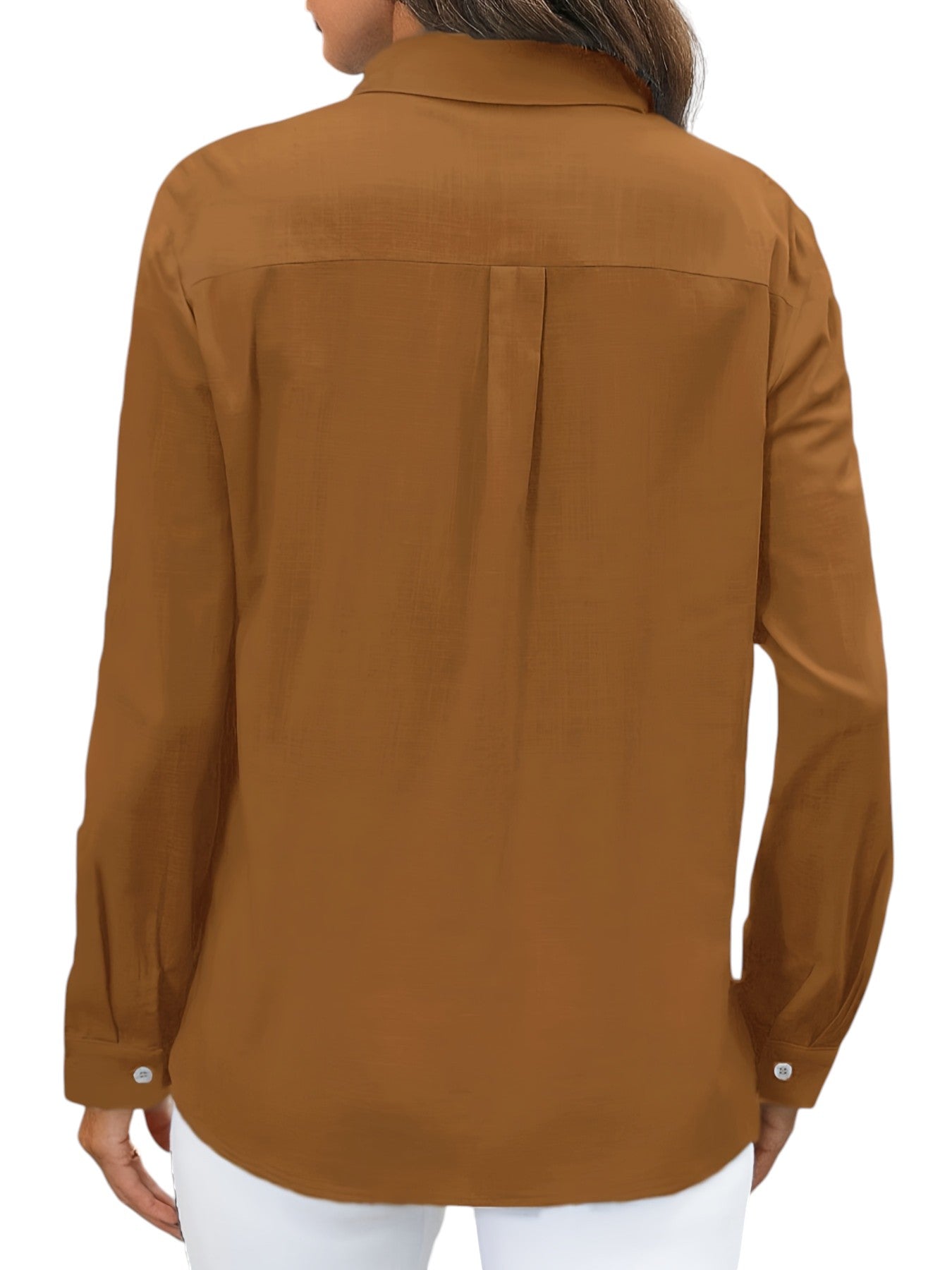 Linnen Dames Blouse In Effen Kleuren