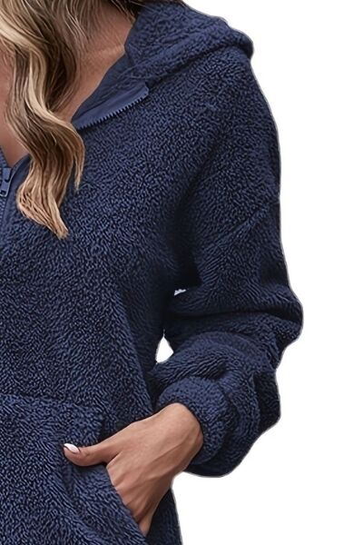 Oversized Zachte Hoodie Met Halve Rits - Comfy