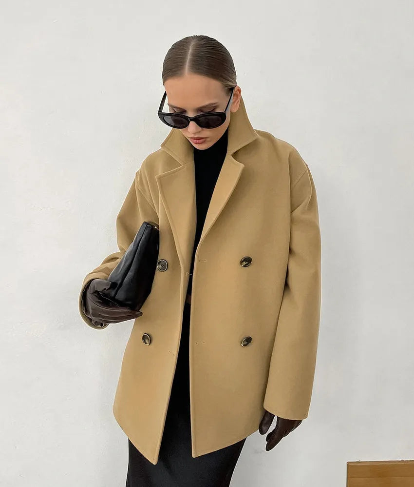 Lorena - Korte Trenchcoat Met Knopen Dames