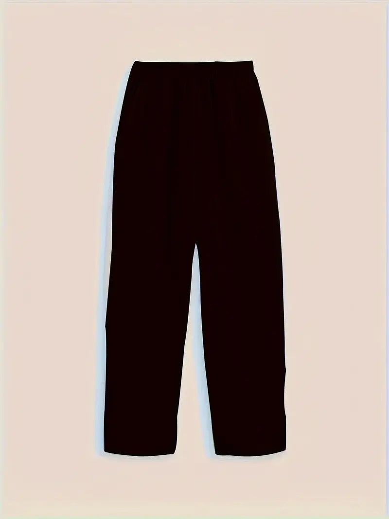 Dames Elastische Broek In Effen Kleuren