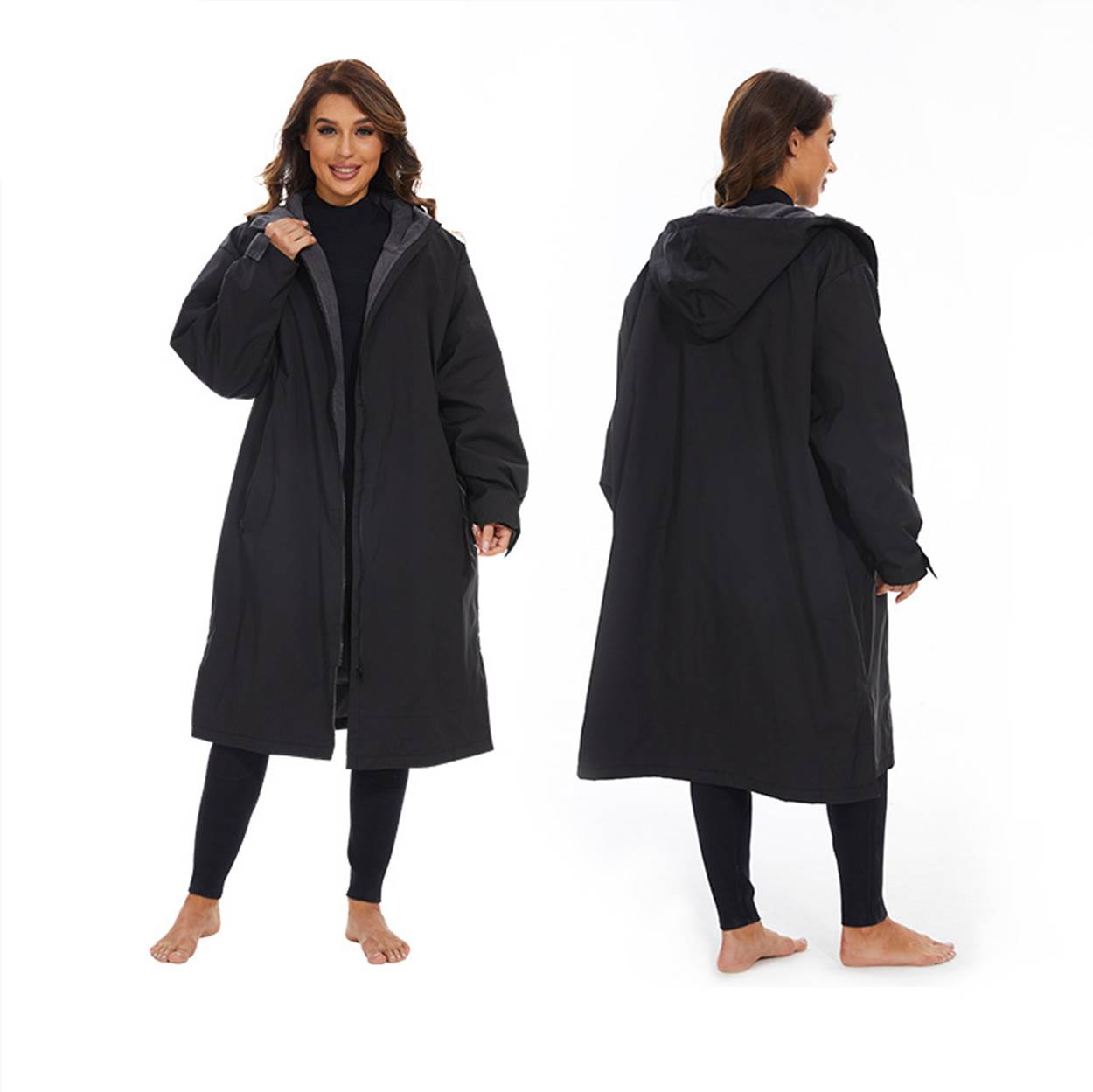 Casual Lange Dames Jas Met capuchon - Nordelle