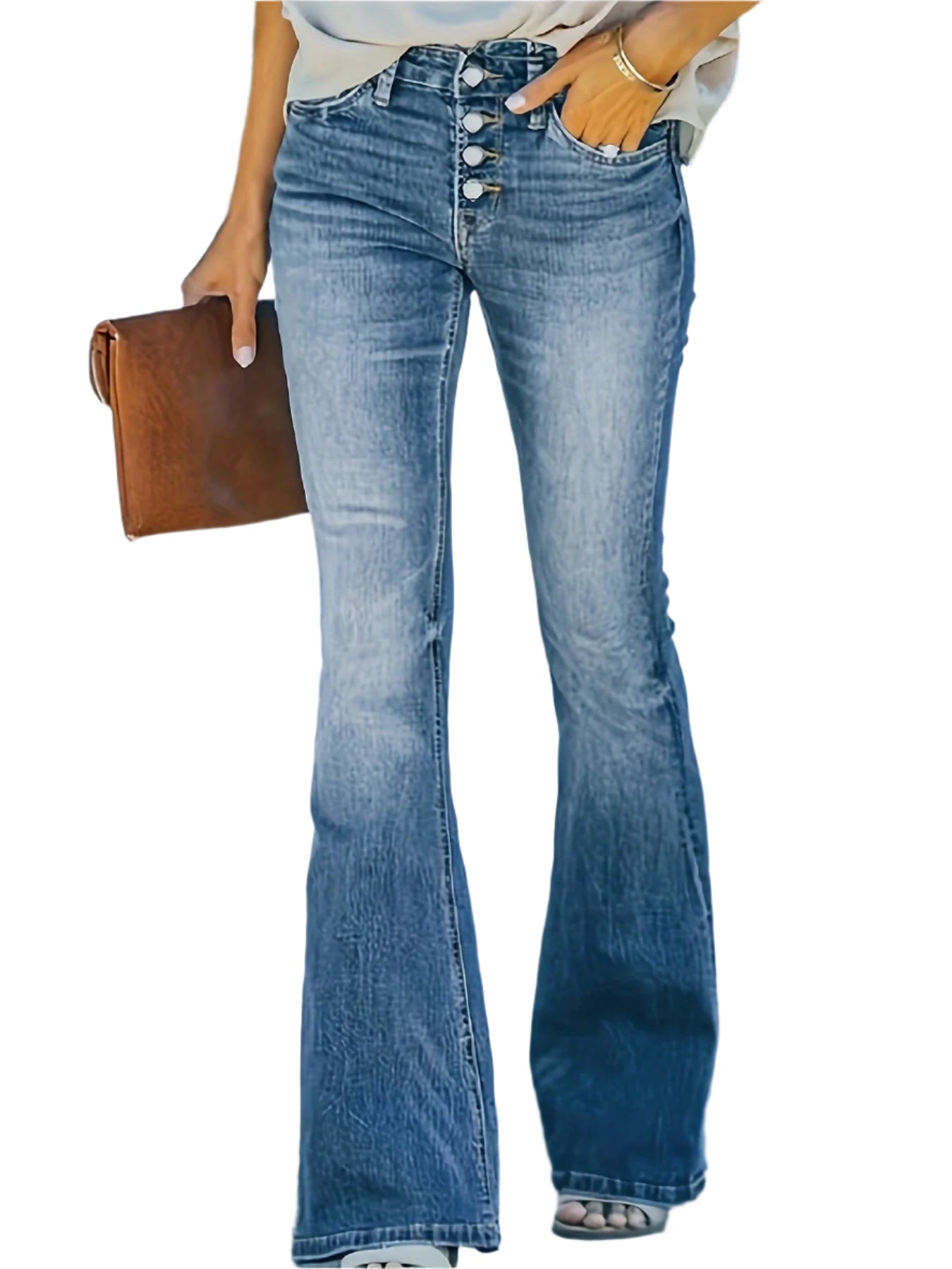 Flare Jeans Met Hoge Taille