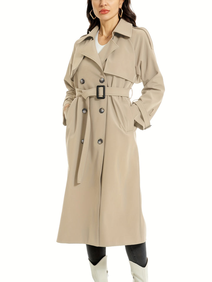 Dubbelzijdige Lange Trenchcoat Met Riem - Elena