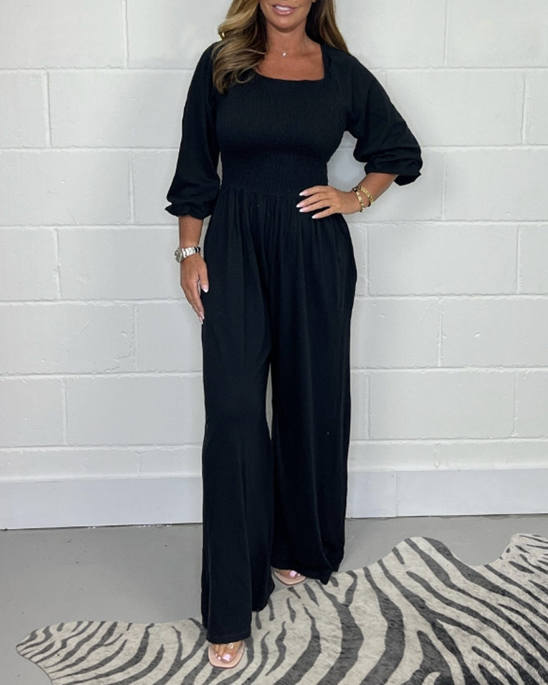 Stijlvolle Dames Jumpsuit Met Wijde Pijpen