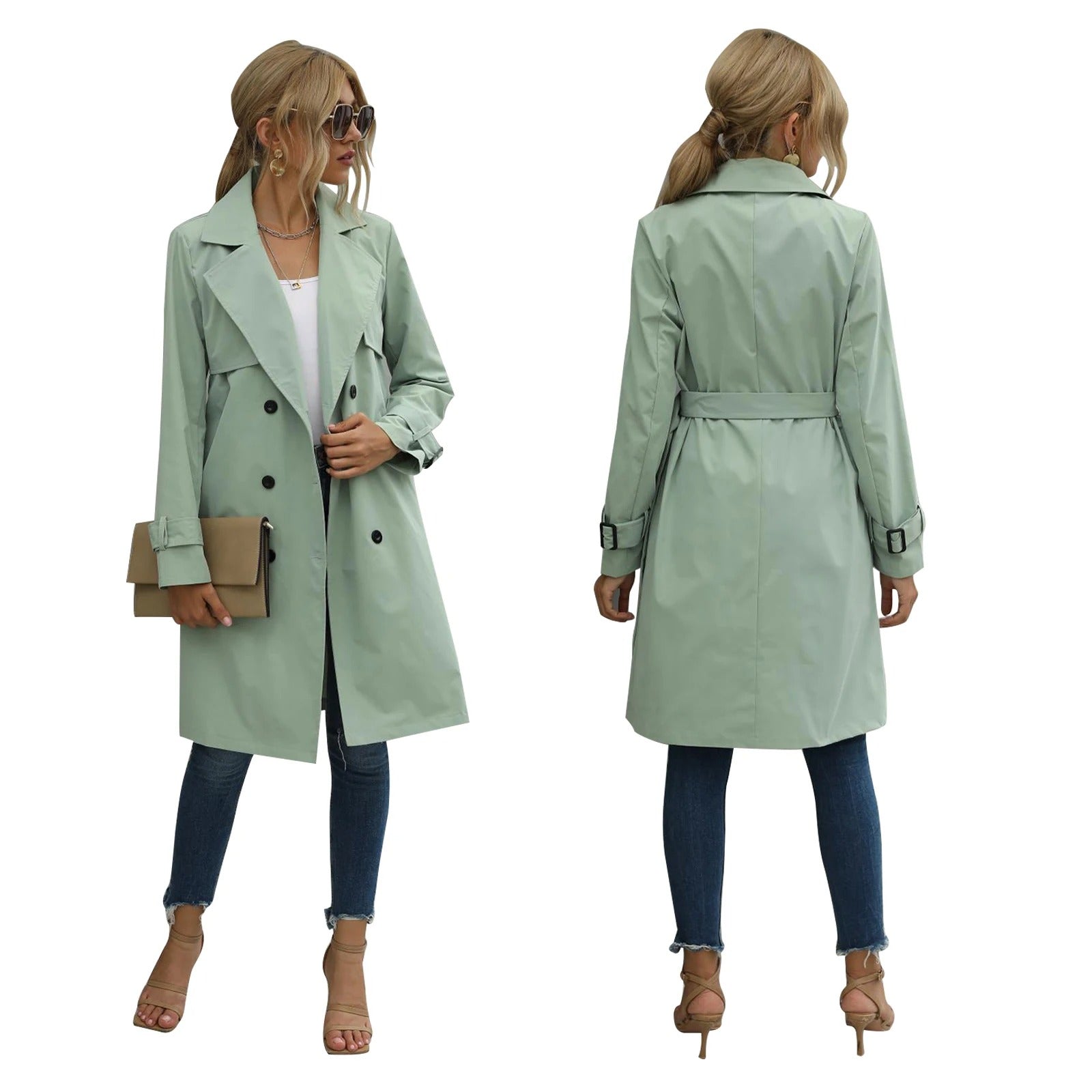 Stijlvolle Trenchcoat Zomerjas Dames