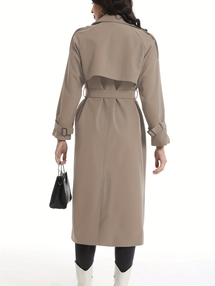 Dubbelzijdige Lange Trenchcoat Met Riem - Elena