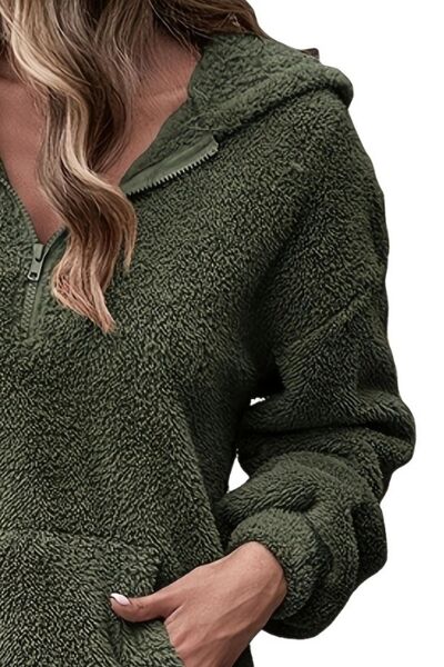Oversized Zachte Hoodie Met Halve Rits - Comfy