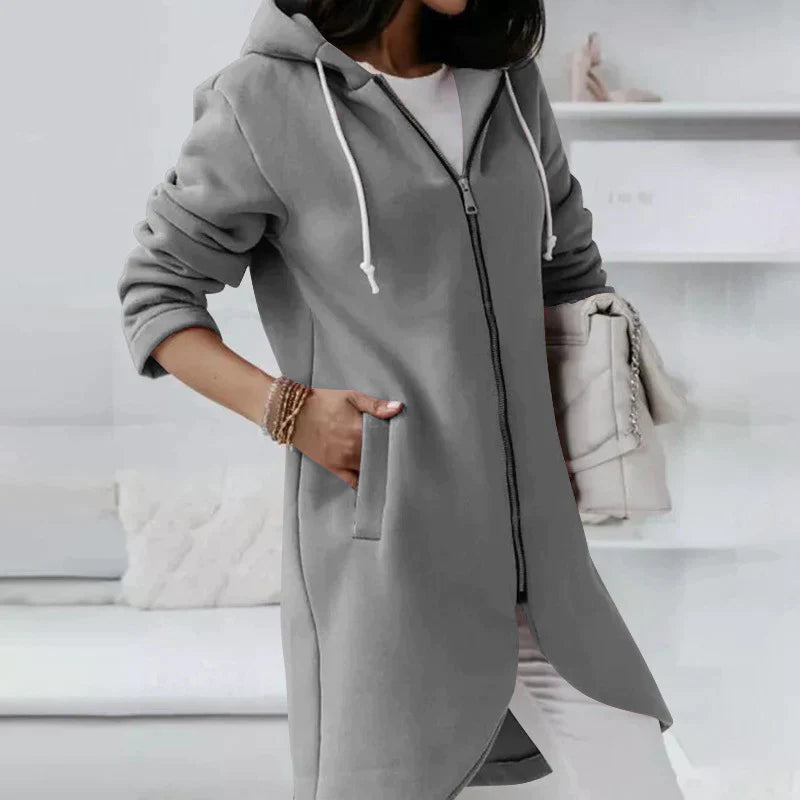 NOVA - Lang Hoodie Vest Met Capuchon Dames