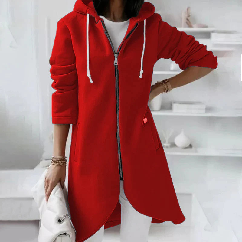 NOVA - Lang Hoodie Vest Met Capuchon Dames