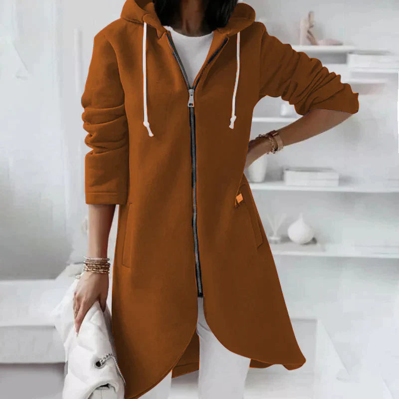 NOVA - Lang Hoodie Vest Met Capuchon Dames