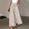 Losse Linnen Dames Broek Met Hoge Taille