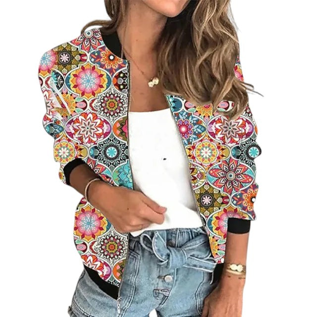 Dames Casual Zomerjasje Met Bloemenprint