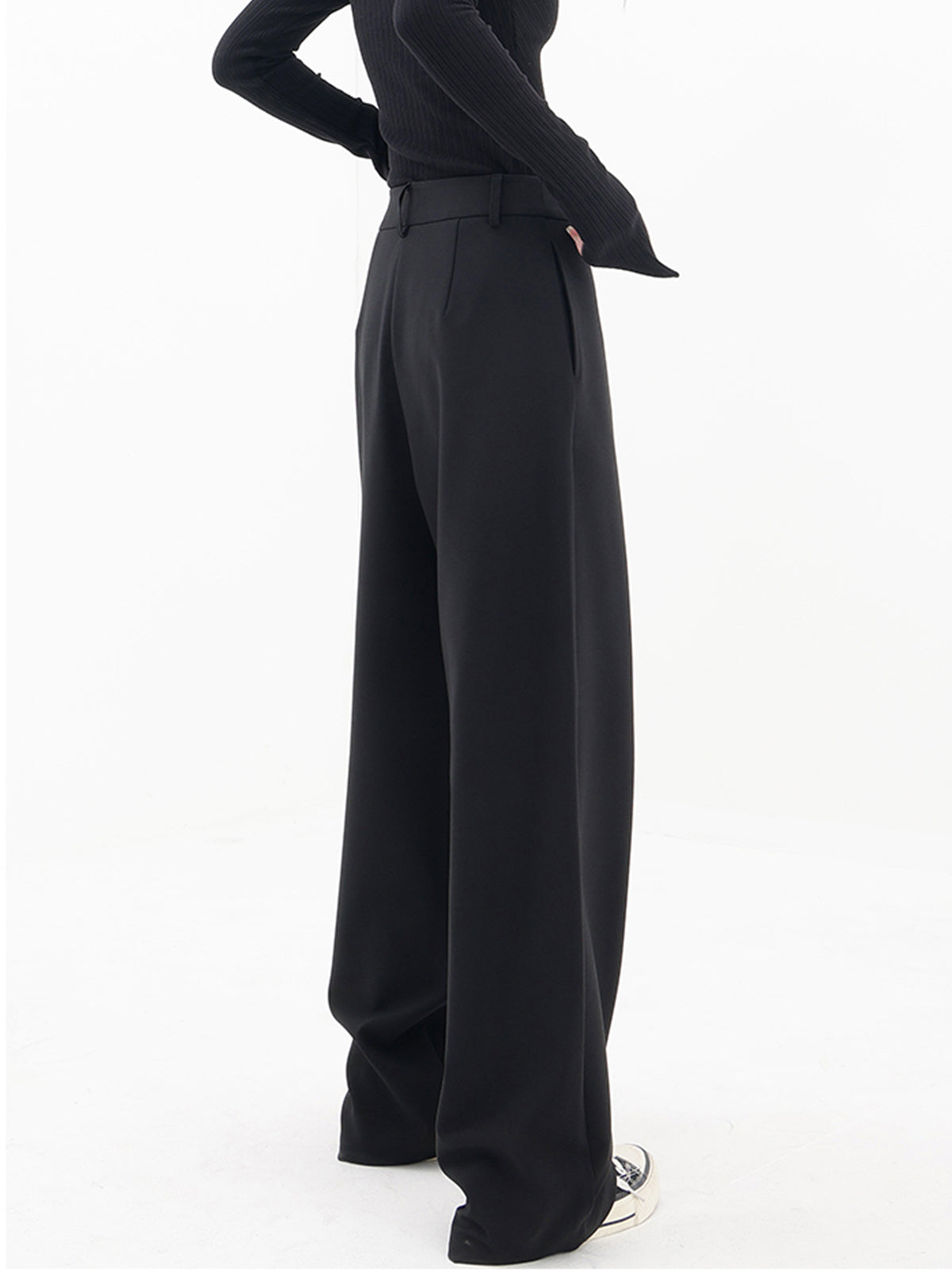 Asymmetrische Broek Met Wijde Pijpen Dames