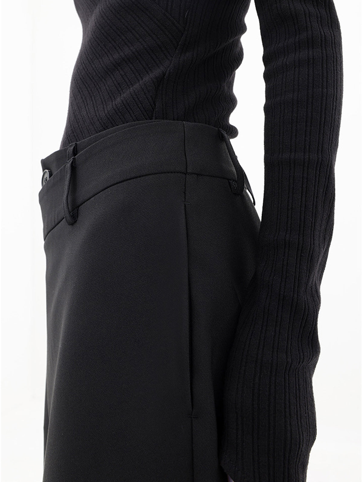 Asymmetrische Broek Met Wijde Pijpen Dames