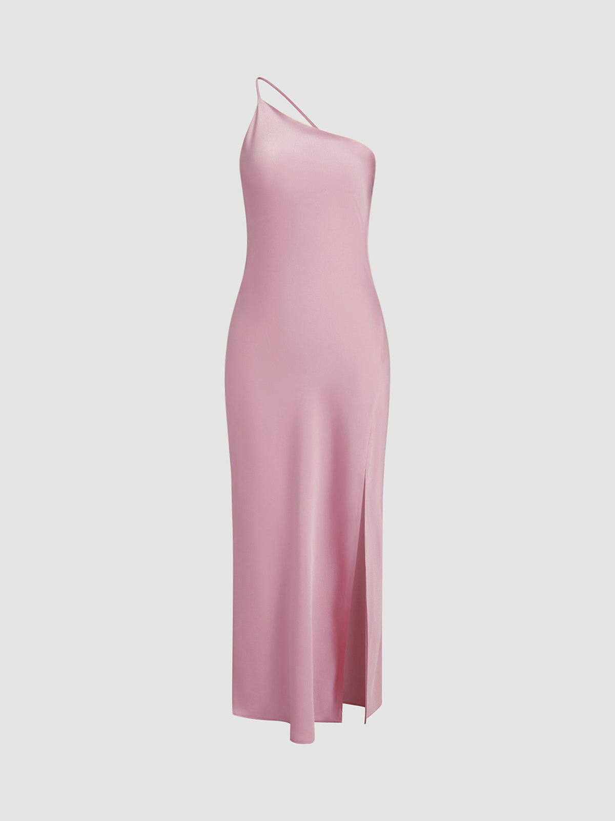 Chique Satijnen Maxi Jurk Met Open Rug