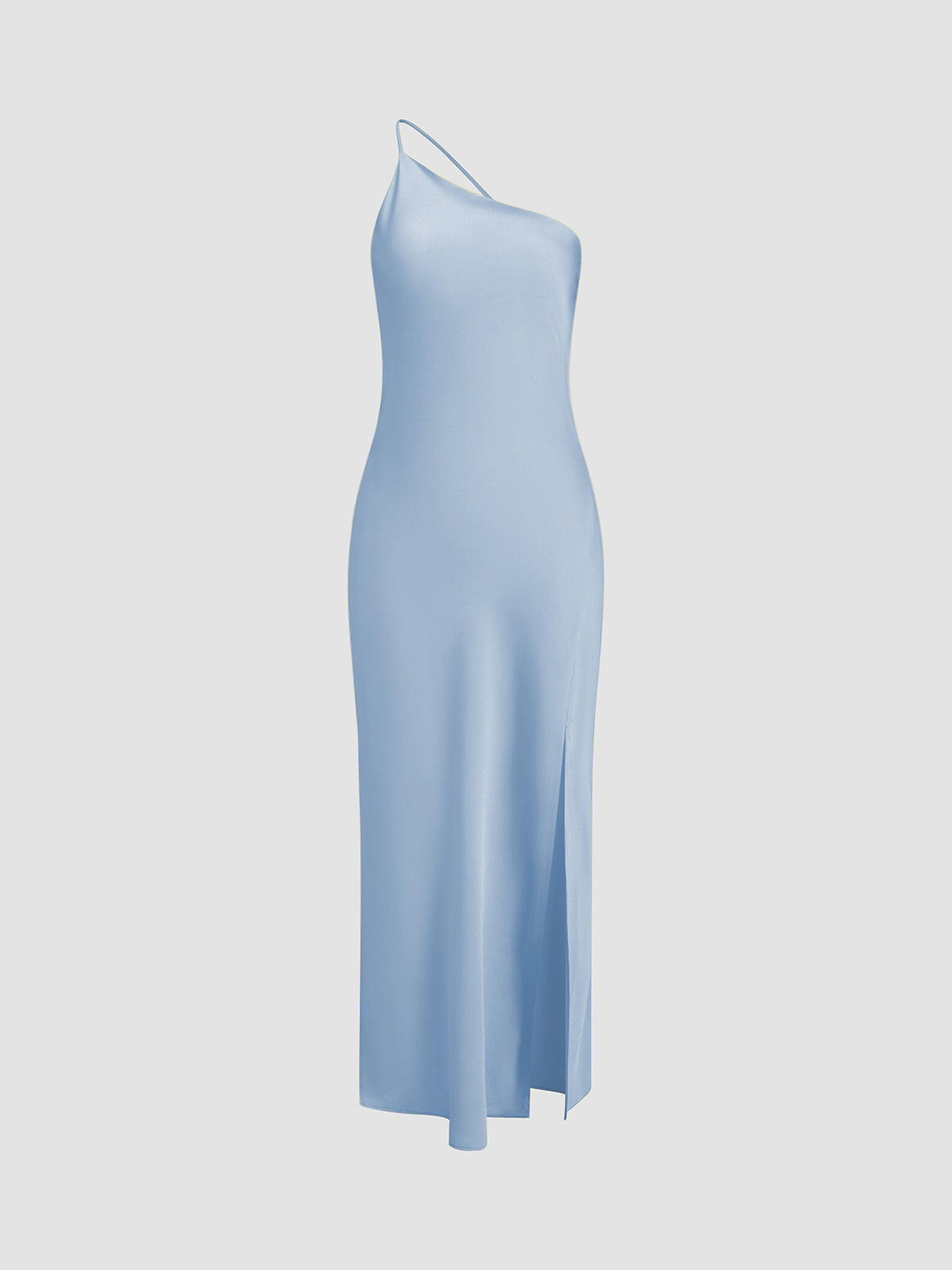 Chique Satijnen Maxi Jurk Met Open Rug