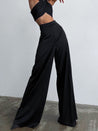 Losse satijnen Broek Met Hoge Taille