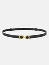Smalle Leren Riem Met Ringengesp Dames
