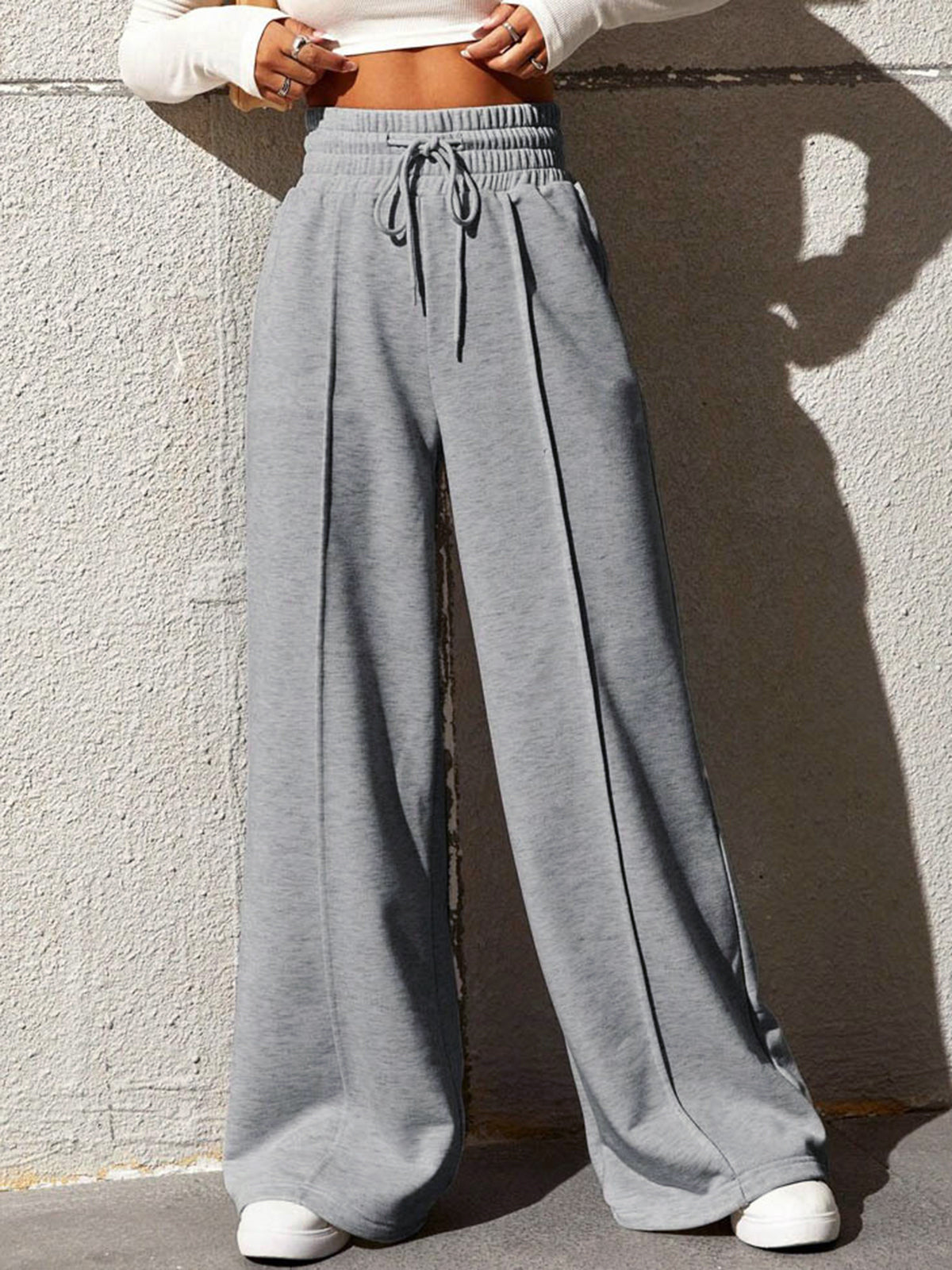 Vrije Tijds Joggingbroek Met Wijde Pijpen