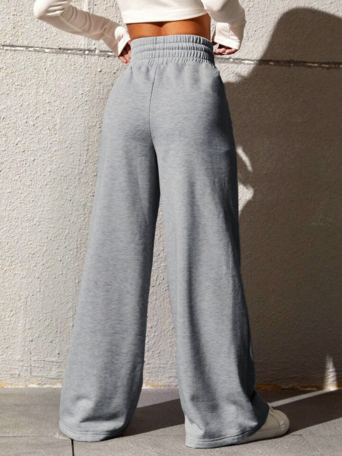 Vrije Tijds Joggingbroek Met Wijde Pijpen