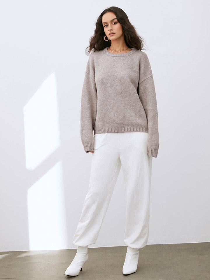 Casual Gebreide Basic Trui voor Dames