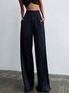 Losse satijnen Broek Met Hoge Taille