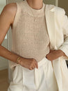 Gebreide Mouwloze Zomer Top Dames