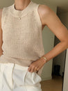 Gebreide Mouwloze Zomer Top Dames