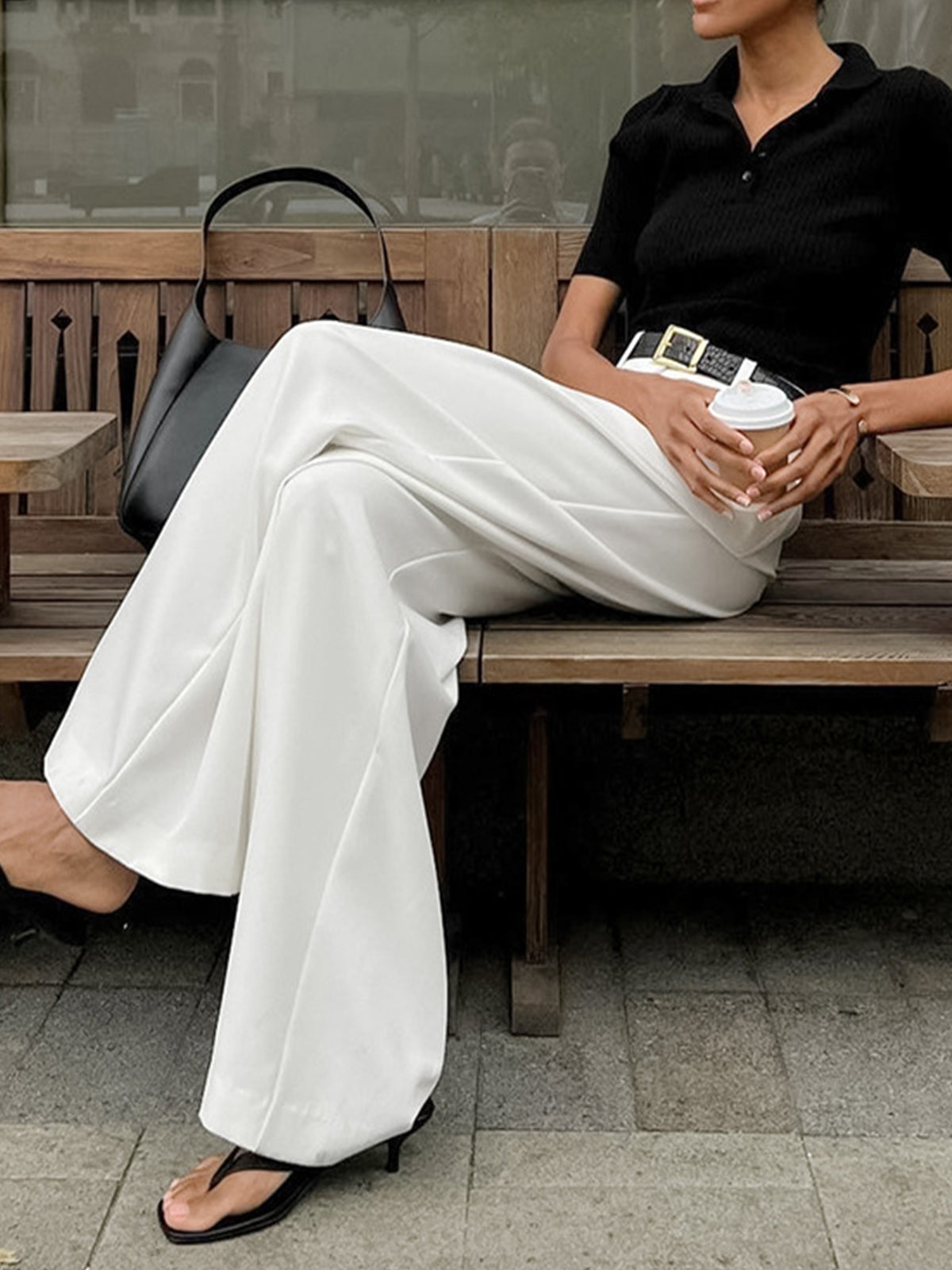 Lange Dames broek Met Hoge Taille
