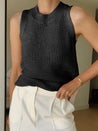 Gebreide Mouwloze Zomer Top Dames