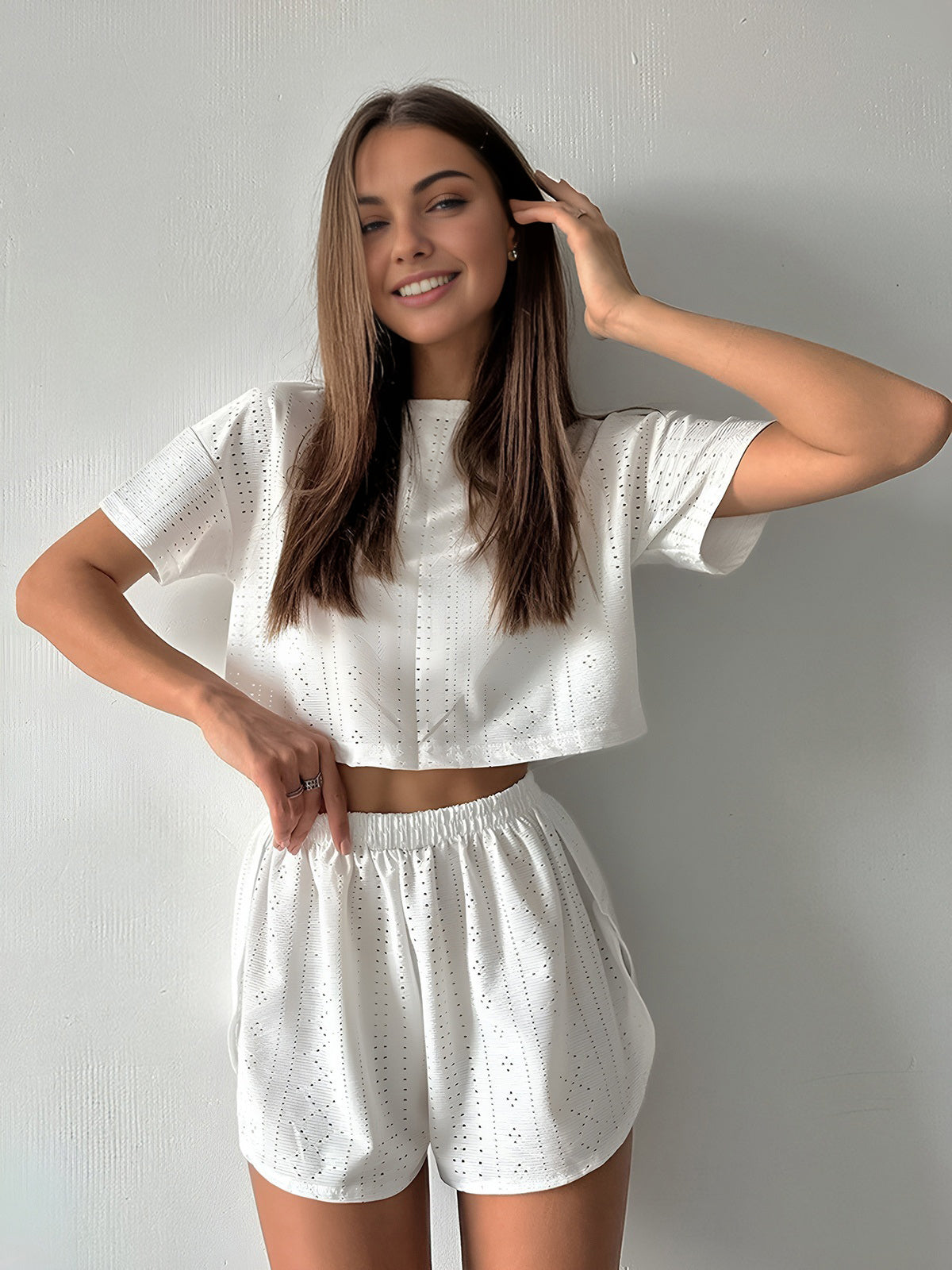 Dames 2-Delige Set Korte Broek En Top