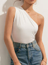Mouwloze One-Shoulder Bodysuit Dames