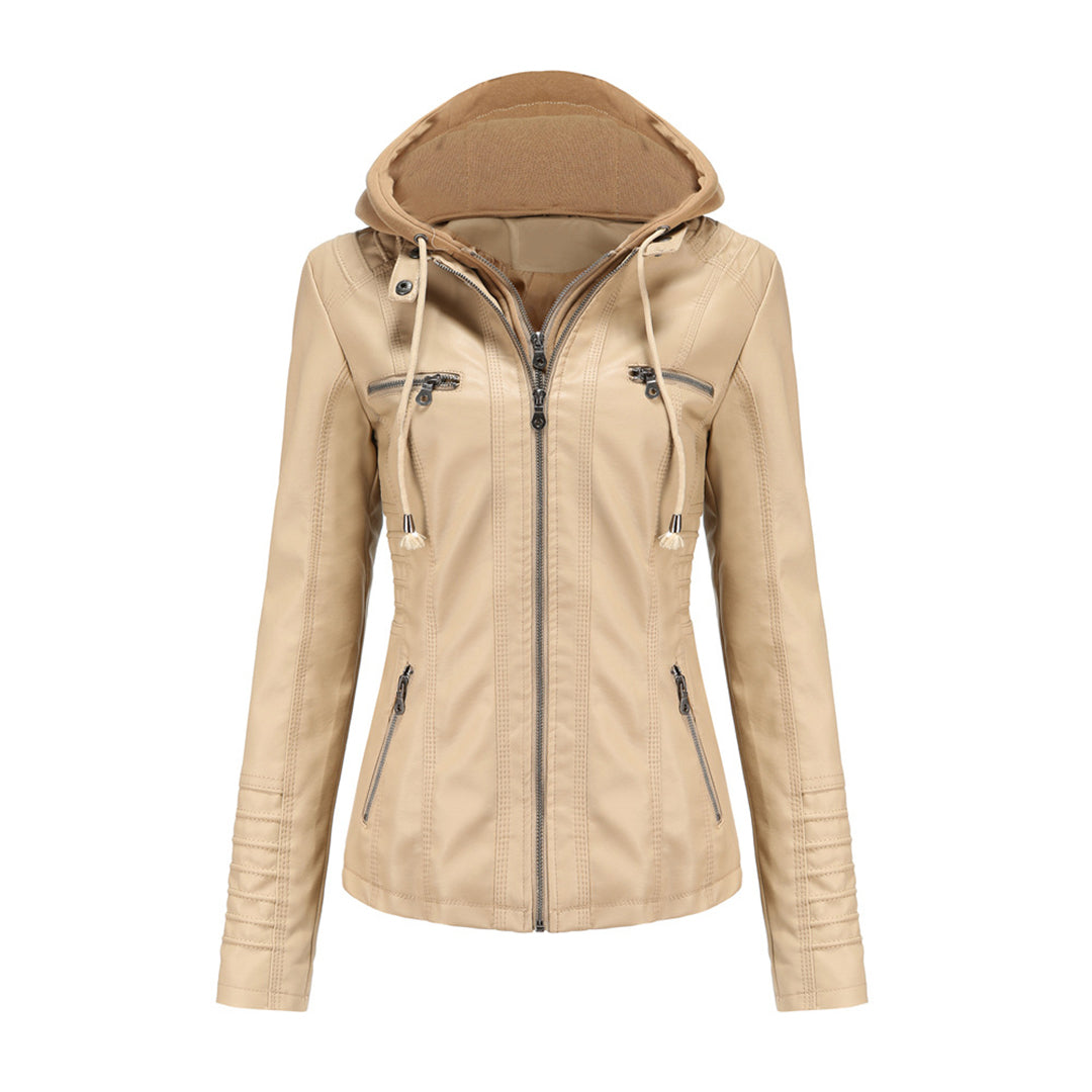 Laura - Leren Jas Met Capuchon Voor Dames