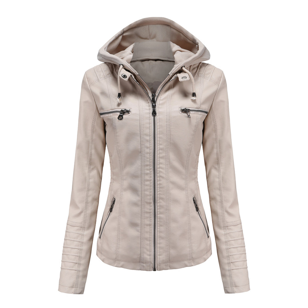 Laura - Leren Jas Met Capuchon Voor Dames