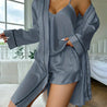 3-Delige Comfortabele Satijnen Pyjama Set Dames