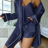 3-Delige Comfortabele Satijnen Pyjama Set Dames